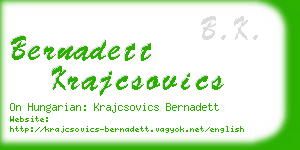 bernadett krajcsovics business card